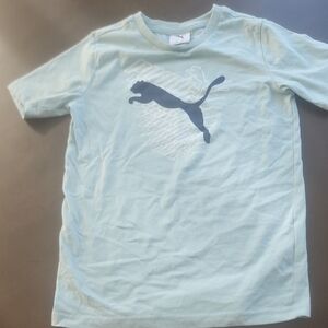 Puma Kids Light Blue Graphic Tee